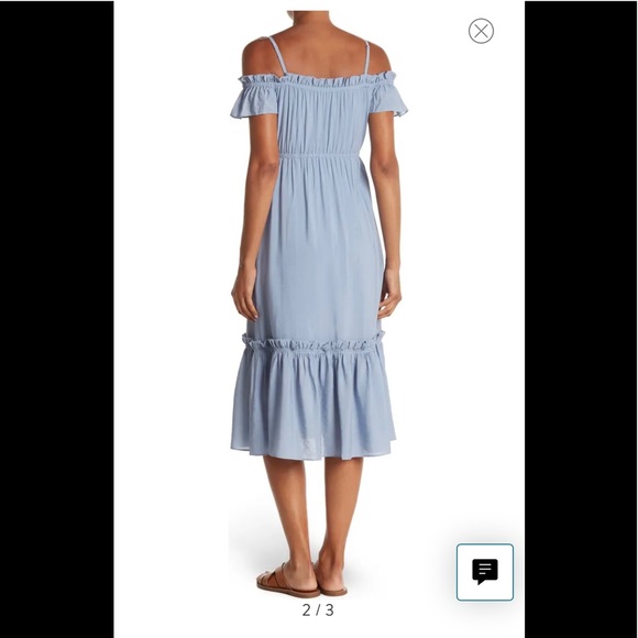 Cold Shoulder Tiered Midi Dress - Picture 2 of 3